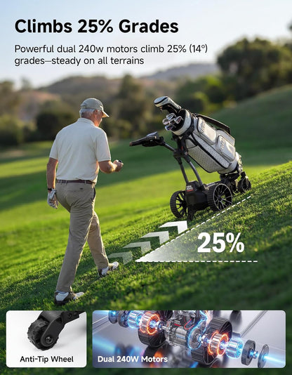 KEMIMOTO ApexR Electric Golf Cart w/Power Assist Mode 492FT Remote Control