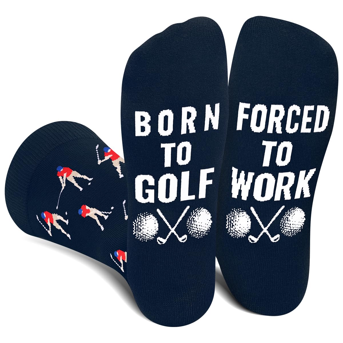 Funny Socks for Men Women - FORCED TO WORK Novelty Funky Socks Fun Gifts - Birthday Christmas Gifts for Men Teen Boys