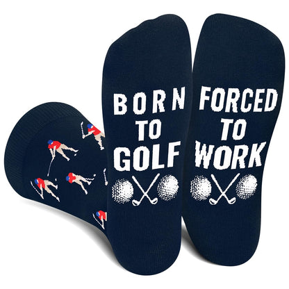Funny Socks for Men Women - FORCED TO WORK Novelty Funky Socks Fun Gifts - Birthday Christmas Gifts for Men Teen Boys