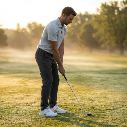 Golf Shoes for Men Spikeless Breathable Lace Up
