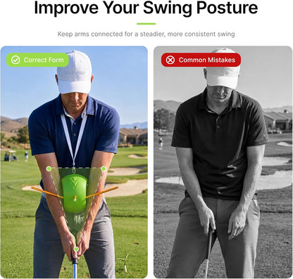LI FITNESS Golf Training Ball with Rope and Grip Trainer for Swing Practice
