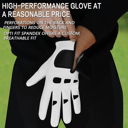 BRAMASOLE Mens Leather Golf Glove with CA Flag Ball Marker 3X Large--Golf World-Golf World