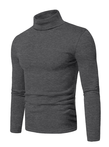 Askdeer Men's T-Shirts Cotton Turtleneck Thermal Shirts Long Sleeve Pullover Underwear Shirts Base Layer Thermal Tops