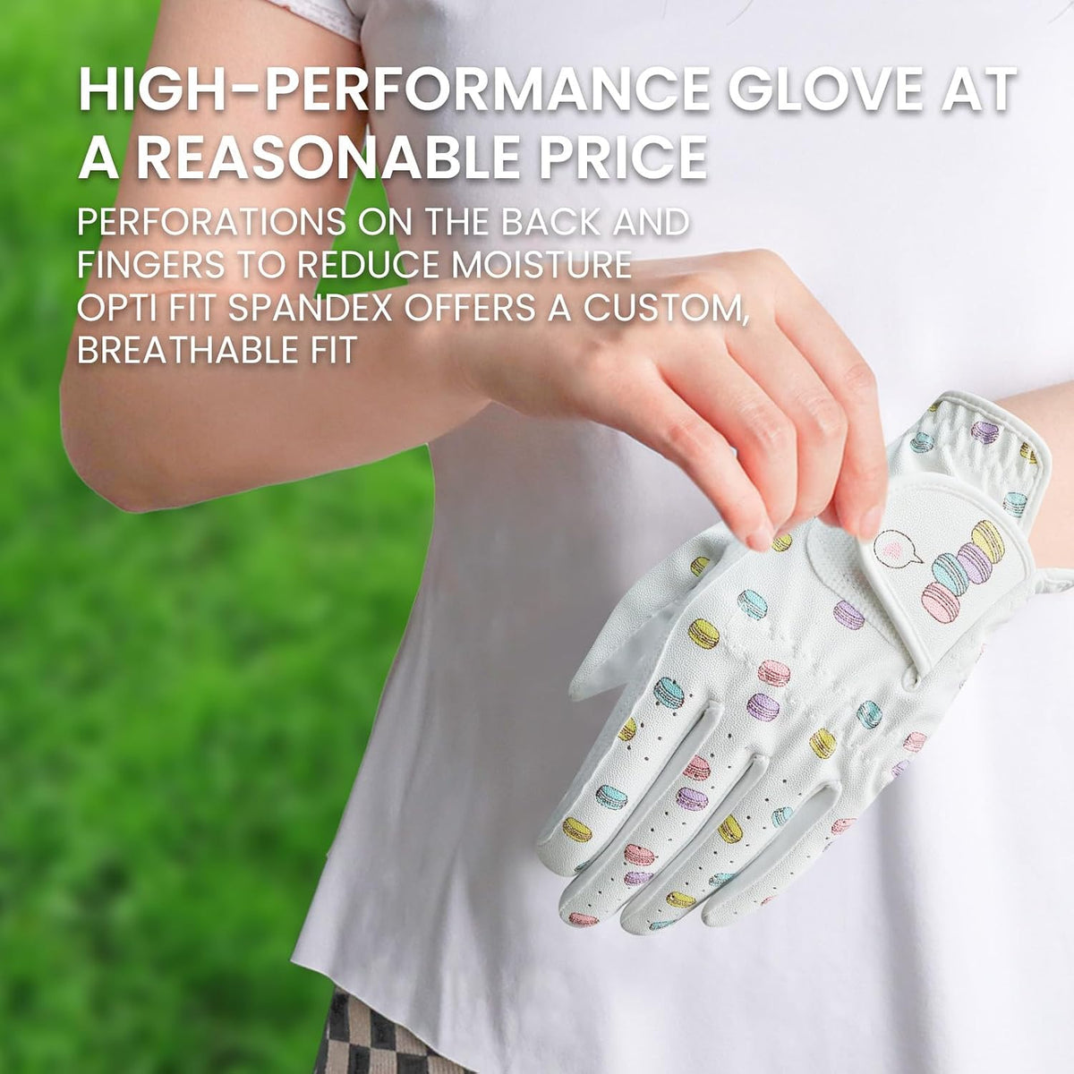 FINGER TEN Womens PU Leather Golf Gloves Breathable Grip 2 Pack--Golf World-Golf World