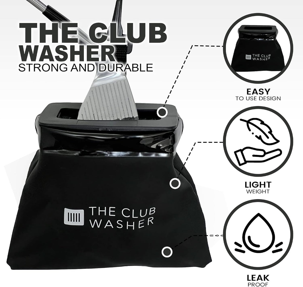 Golf Club Washer Ball And Club Cleaner Brush Portable Golf Tool--Golf World-Golf World