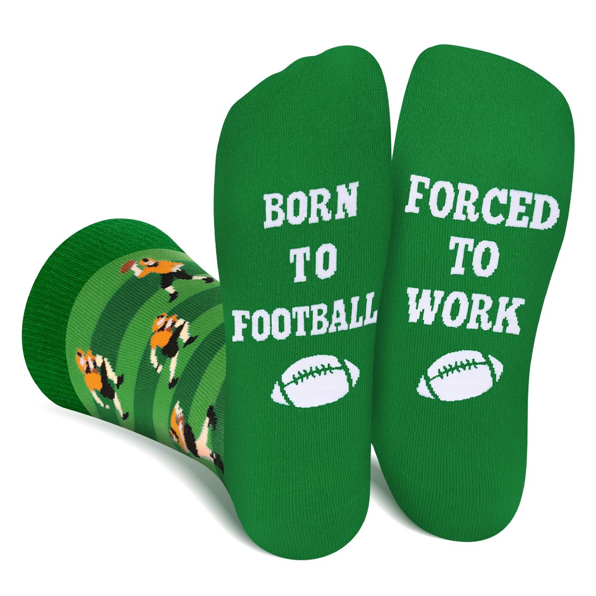 Funny Socks for Men Women - FORCED TO WORK Novelty Funky Socks Fun Gifts - Birthday Christmas Gifts for Men Teen Boys