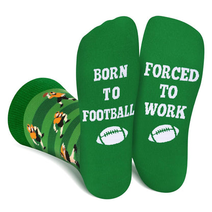 Funny Socks for Men Women - FORCED TO WORK Novelty Funky Socks Fun Gifts - Birthday Christmas Gifts for Men Teen Boys