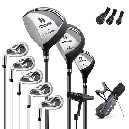 Left Handed Golf Club Set for Men 10 Piece Complete Set With Stand Bag--Golf World-Golf World