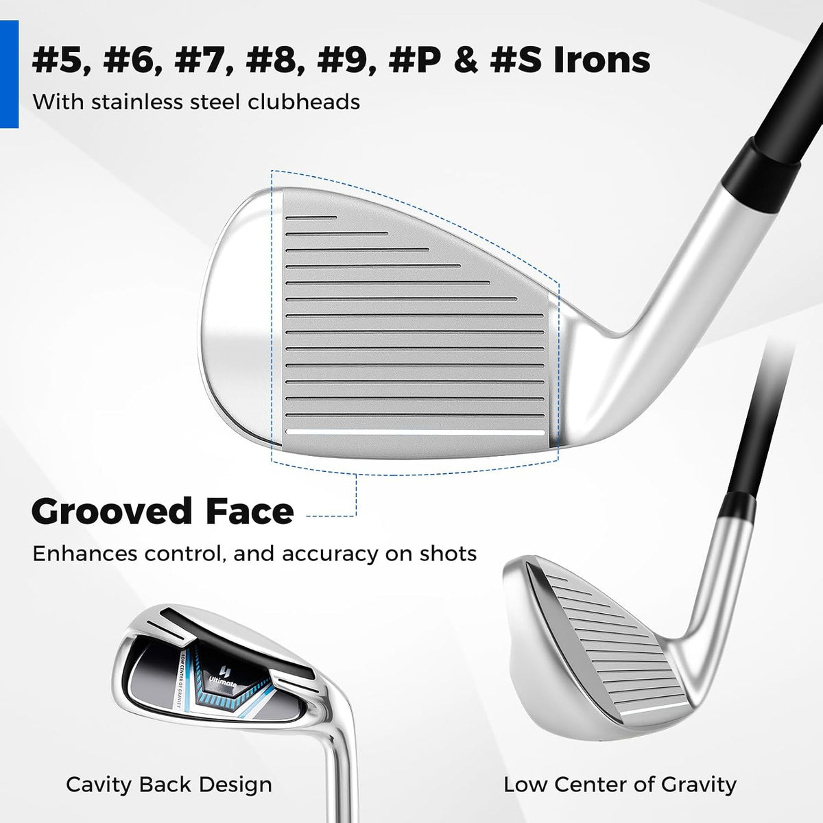 ULTIMATE Men's Right Handed Golf Club Set With Stand Bag and Driver--Golf World-Golf World
