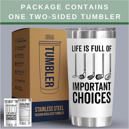 Best Ever 20oz Cup, Golf Presents for Men - Golfer Gifts for Men Unique - Funny Golf Gifts for Him, Father, Dad Uncle, Husband Boyfriend, Golf Lovers