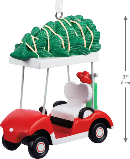 Hallmark Christmas Ornament, Festive Golf Cart Ornament, Hobby Gifts