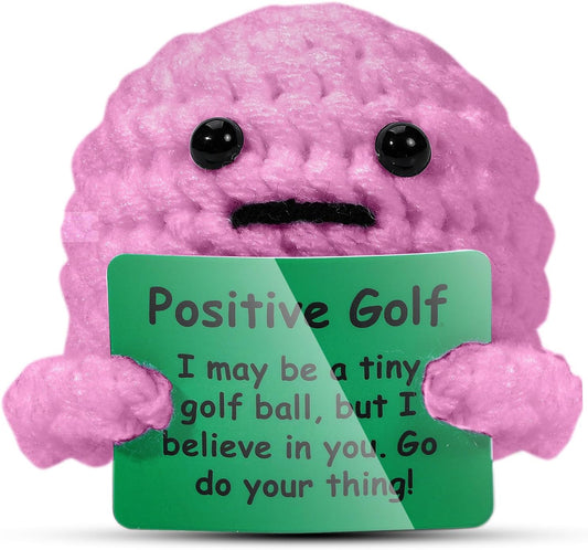 AICase Golf Gifts for Women Funny Positive Golf Ball Crochet Gag Gift Ideas, Emotional Support Nuggets for Women Golfers Accessories Tournament Mom Mothers Day Christmas Easter Birthday Stuff Gift