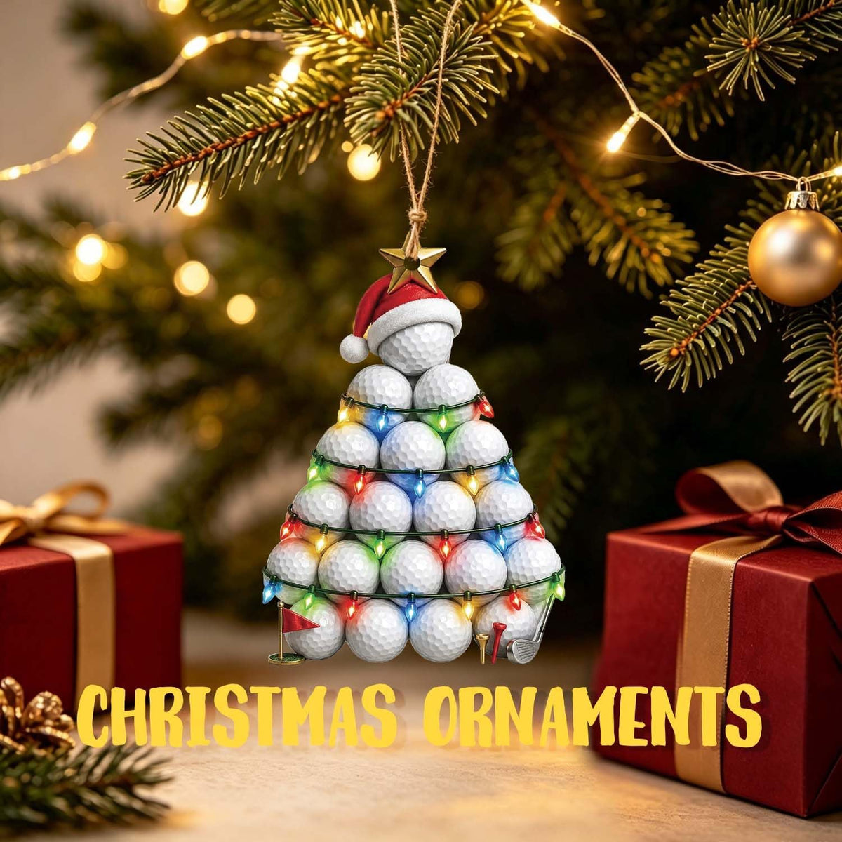 Golf Ball Christmas Ornament 2026, Golf Gift for Men & Women, Christmas Tree Decoration, Golfer Holiday Keepsake, Coach Gift