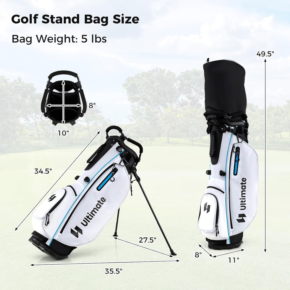 ULTIMATE Men's Right Handed Golf Club Set With Stand Bag and Driver--Golf World-Golf World