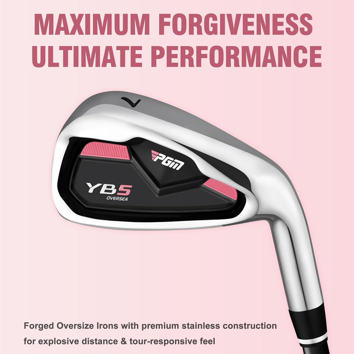 PGM Womens 12 Piece Golf Club Set Right Hand With Pink Stand Bag--Golf World-Golf World