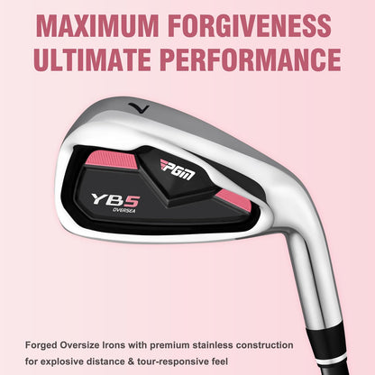PGM Womens 12 Piece Golf Club Set Right Hand With Pink Stand Bag--Golf World-Golf World
