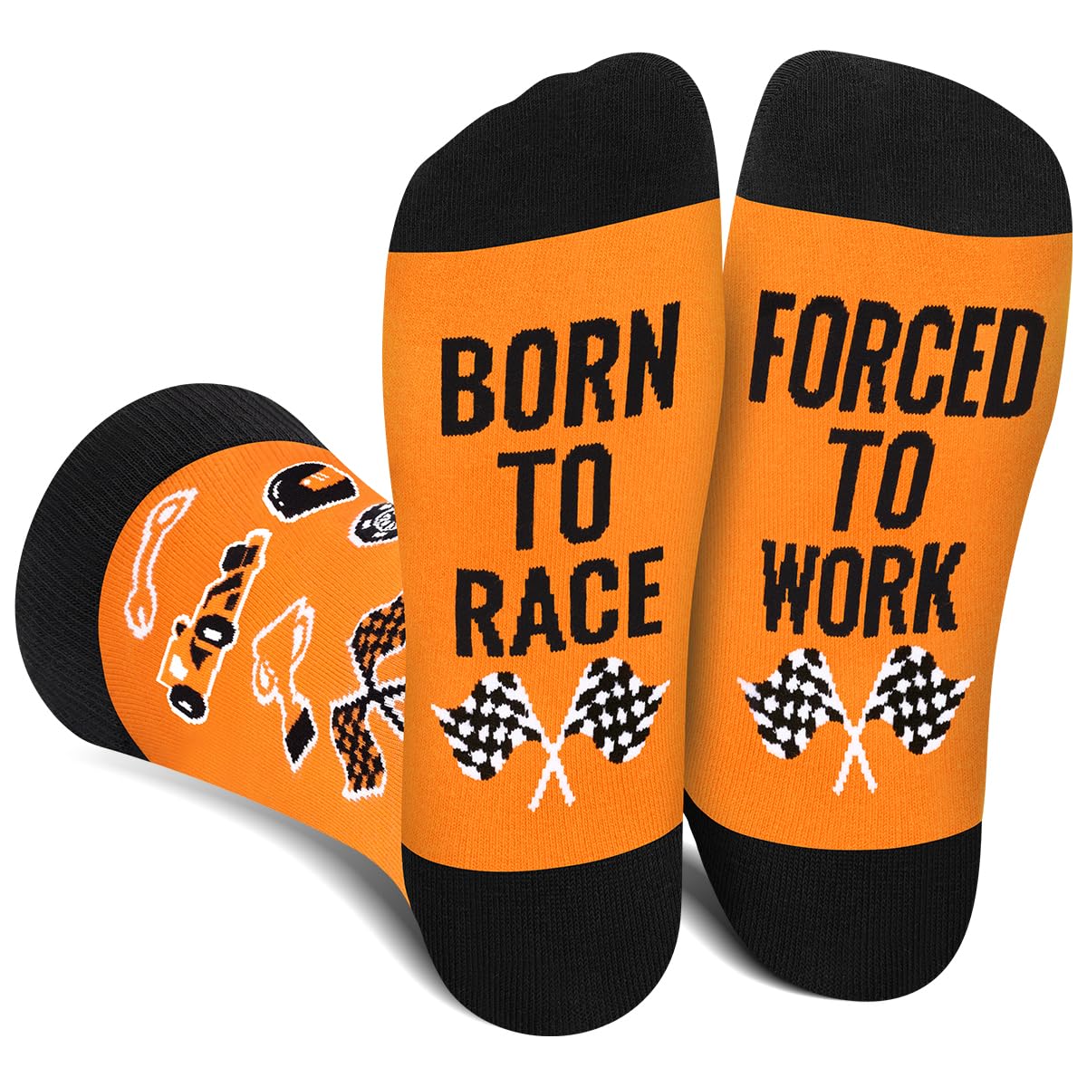 Funny Socks for Men Women - FORCED TO WORK Novelty Funky Socks Fun Gifts - Birthday Christmas Gifts for Men Teen Boys