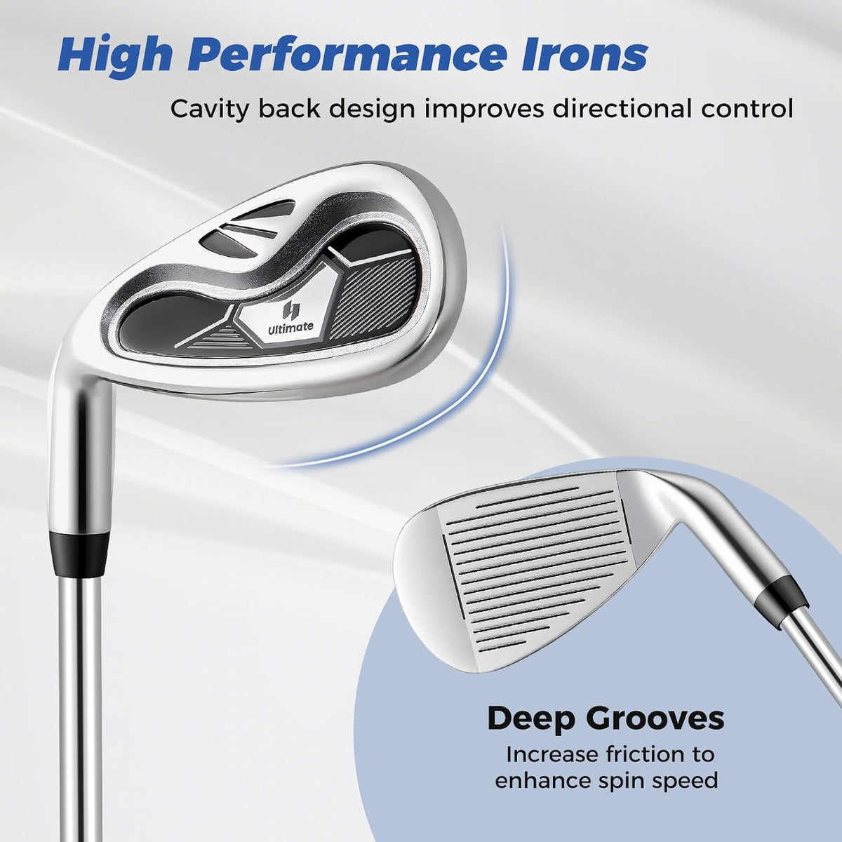 Left Handed Golf Club Set for Men 10 Piece Complete Set With Stand Bag--Golf World-Golf World