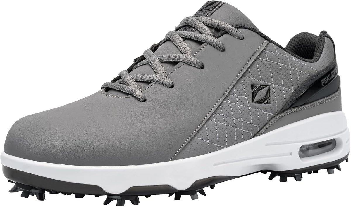 Fenlern Men's Golf Shoes Spiked Waterproof Comfortable Air Cushion F006