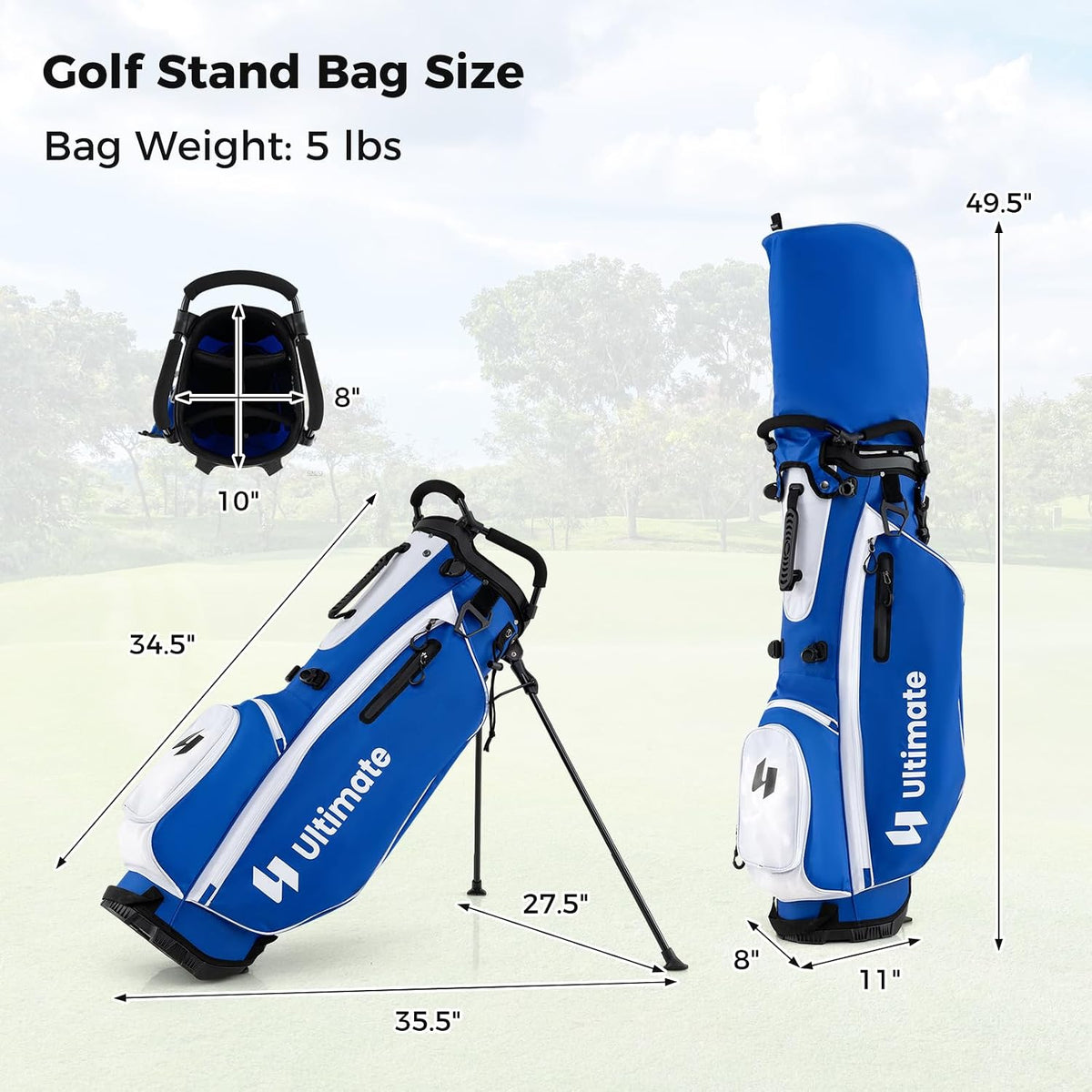 Ultimate Men's Complete Golf Club Set with Stand Bag, Driver and Putter--Golf World-Golf World