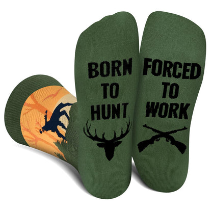 Funny Socks for Men Women - FORCED TO WORK Novelty Funky Socks Fun Gifts - Birthday Christmas Gifts for Men Teen Boys