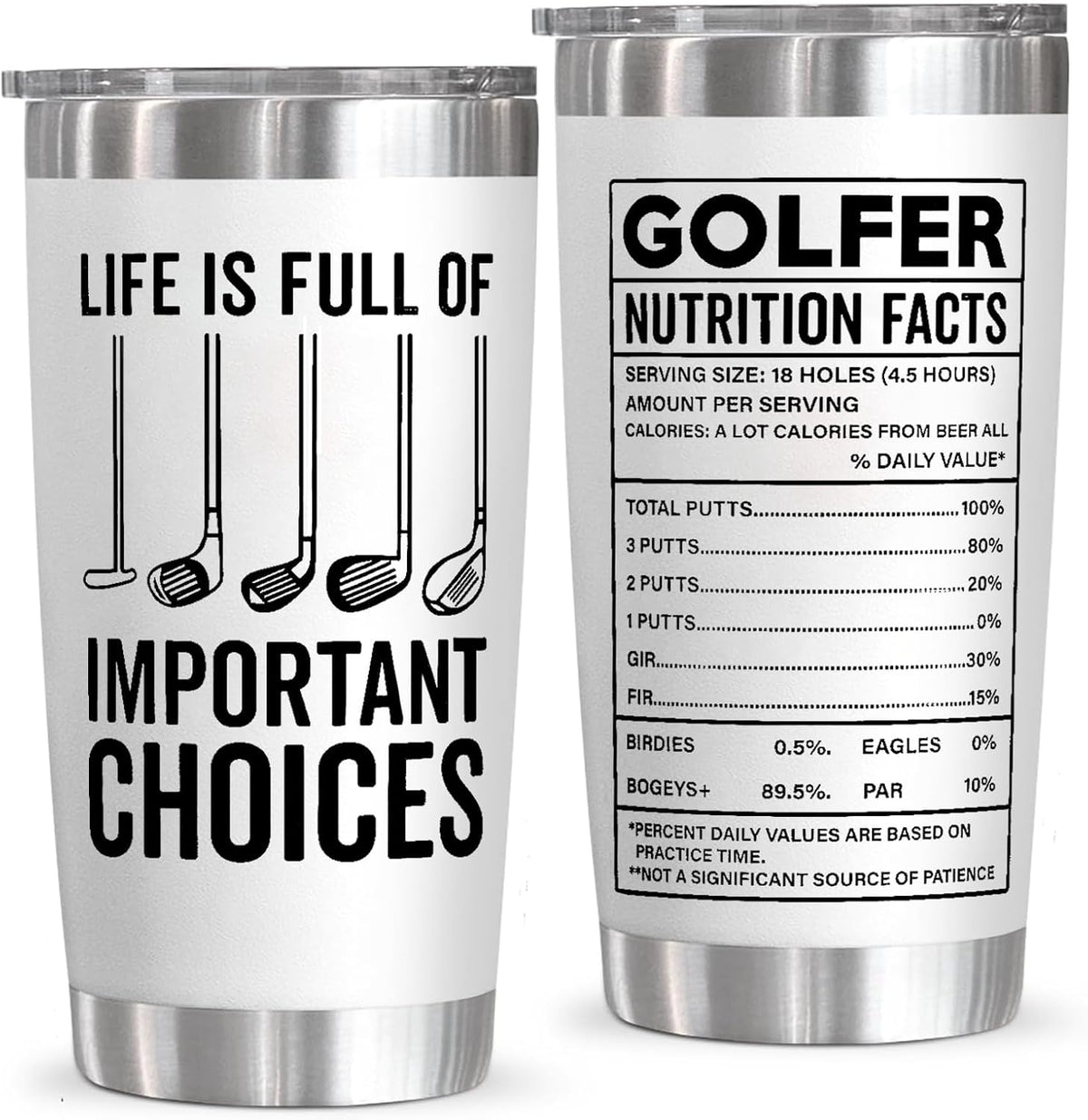 Best Ever 20oz Cup, Golf Presents for Men - Golfer Gifts for Men Unique - Funny Golf Gifts for Him, Father, Dad Uncle, Husband Boyfriend, Golf Lovers