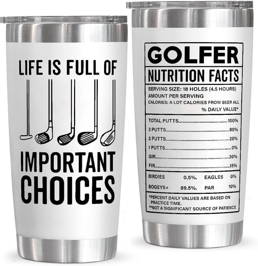 Best Ever 20oz Cup, Golf Presents for Men - Golfer Gifts for Men Unique - Funny Golf Gifts for Him, Father, Dad Uncle, Husband Boyfriend, Golf Lovers