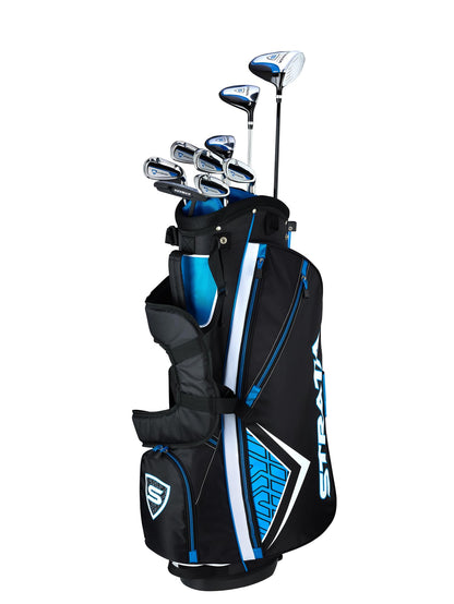 Callaway Strata Men's 12 Piece Left Hand Complete Golf Club Set--Golf World-hand_orientation:Right-Color:Silver-Size:12 Piece (Strata)-Golf World