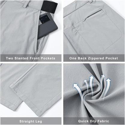 JHMORP Men's Golf Pants Stretch Light Dress Casual Work Pants with Pockets