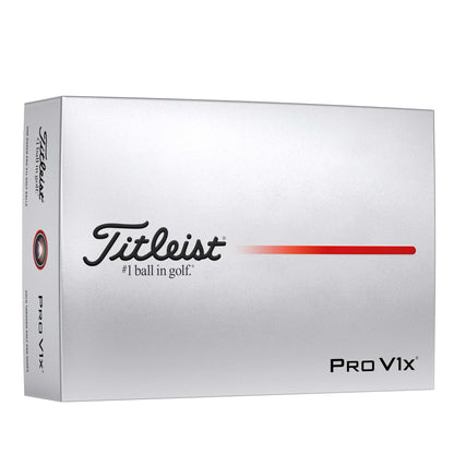 Titleist Pro V1x 2025 Golf Balls Higher Flight More Spin Performance--Golf World-Style:Low Numbers-Color:White-Golf World