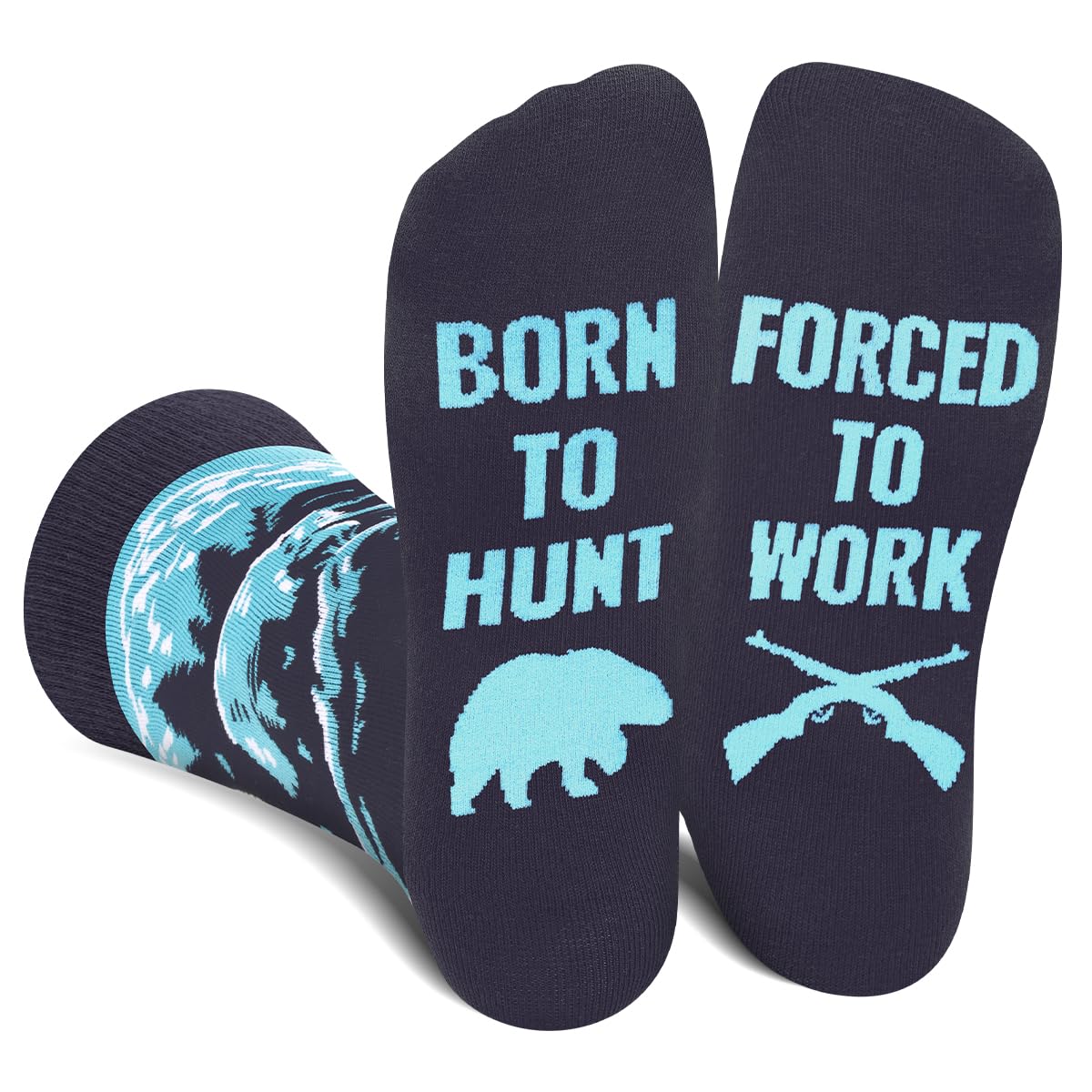 Funny Socks for Men Women - FORCED TO WORK Novelty Funky Socks Fun Gifts - Birthday Christmas Gifts for Men Teen Boys