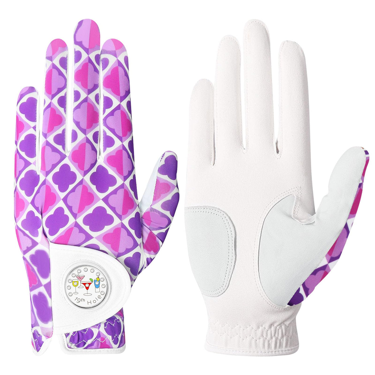 FINGER TEN Women's Golf Gloves Breathable Flexible Polyester Black Pair Size S--Golf World-Golf World