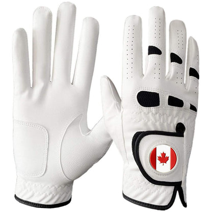 BRAMASOLE Mens Leather Golf Glove with CA Flag Ball Marker 3X Large--Golf World-Golf World