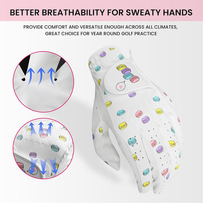 FINGER TEN Womens PU Leather Golf Gloves Breathable Grip 2 Pack--Golf World-Golf World