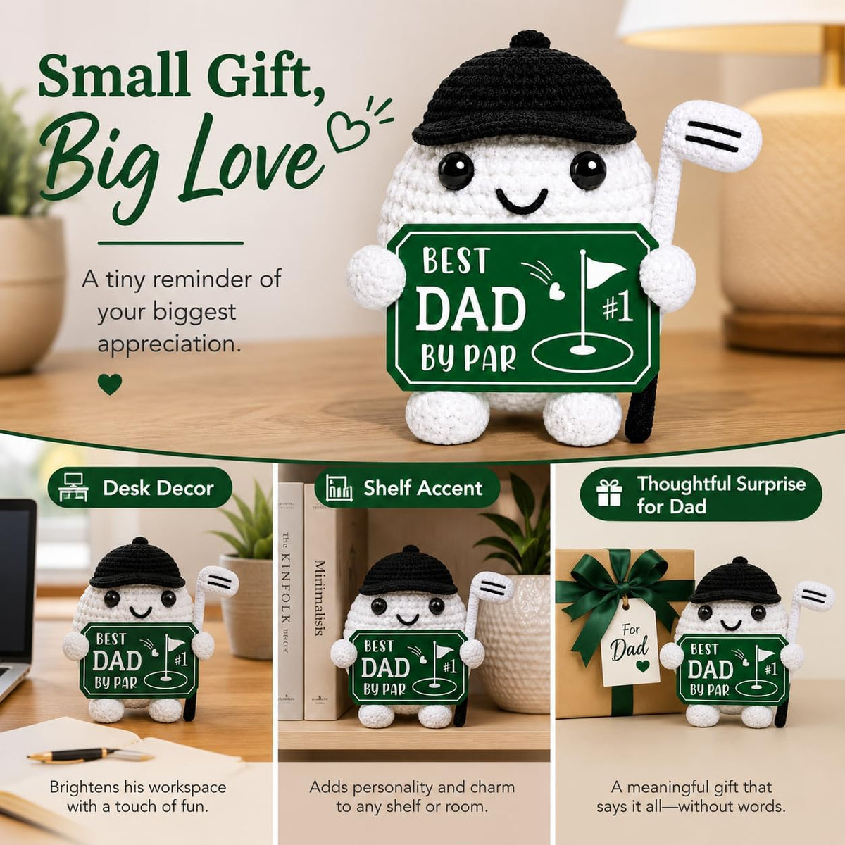 Golf Gifts for Dad Men Crochet Golf Christmas Stocking Stuffers for Men