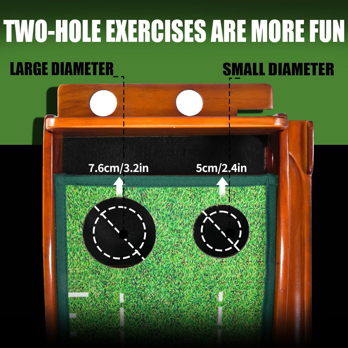GimYaa Golf Putting Mat With Auto Ball Return Indoor Outdoor Practice--Golf World-Golf World