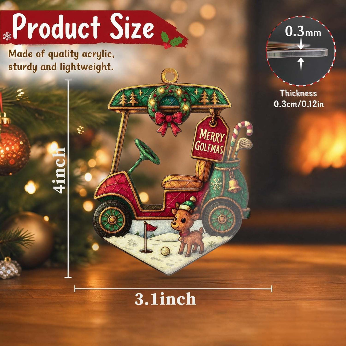 Golf Christmas Ornaments 2026 - Golf Gifts - Golfs Themed Gift - Christmas Ornament 2026 - White Elephant Gifts - Xmas Tree Funny Decoration Gift for Friends, cowoker, Men, Women, Coach, Office