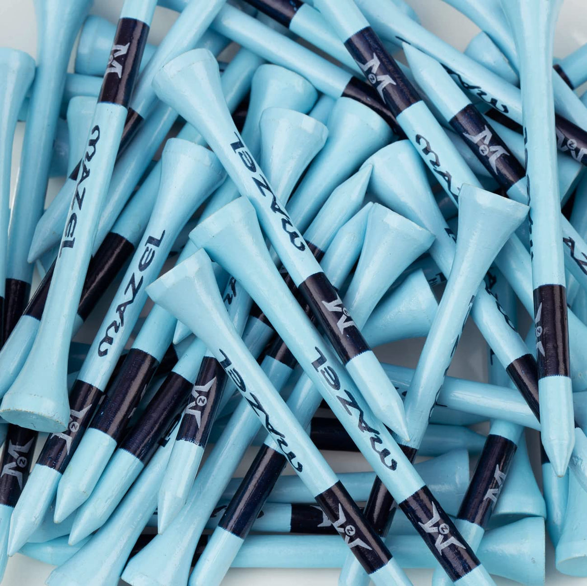 MAZEL Natural Wood Golf Tees Low Friction Two Sizes 50 or 120 Pack--Golf World-Golf World