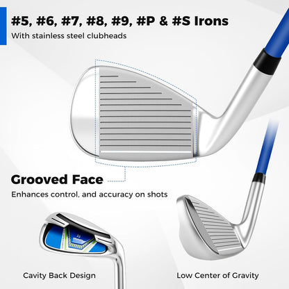 Ultimate Men's Complete Golf Club Set with Stand Bag, Driver and Putter--Golf World-Golf World