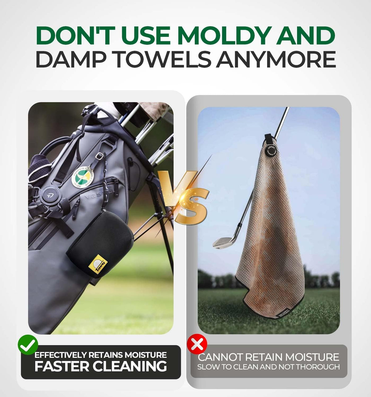 Golf Club and Ball Cleaner - Portable Golf Club & Ball Washer, Quickly Clean Club Grooves, Golf Ball Washer, Essential Golf Accessories,Golf Gifts