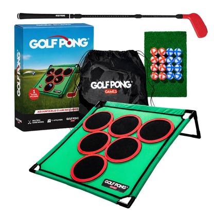 Golf Pong Chipping Game for Men Women Beginners and Kids 1 Board--Golf World-Set:1x Board + 1 Club-Golf World