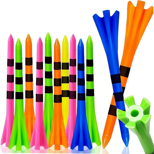SWINGTEK 120 Pack Unbreakable Plastic Golf Tees 100 Long 20 Short Mixed Colors--Golf World-Golf World