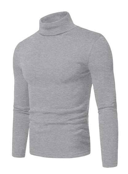 Askdeer Men's T-Shirts Cotton Turtleneck Thermal Shirts Long Sleeve Pullover Underwear Shirts Base Layer Thermal Tops
