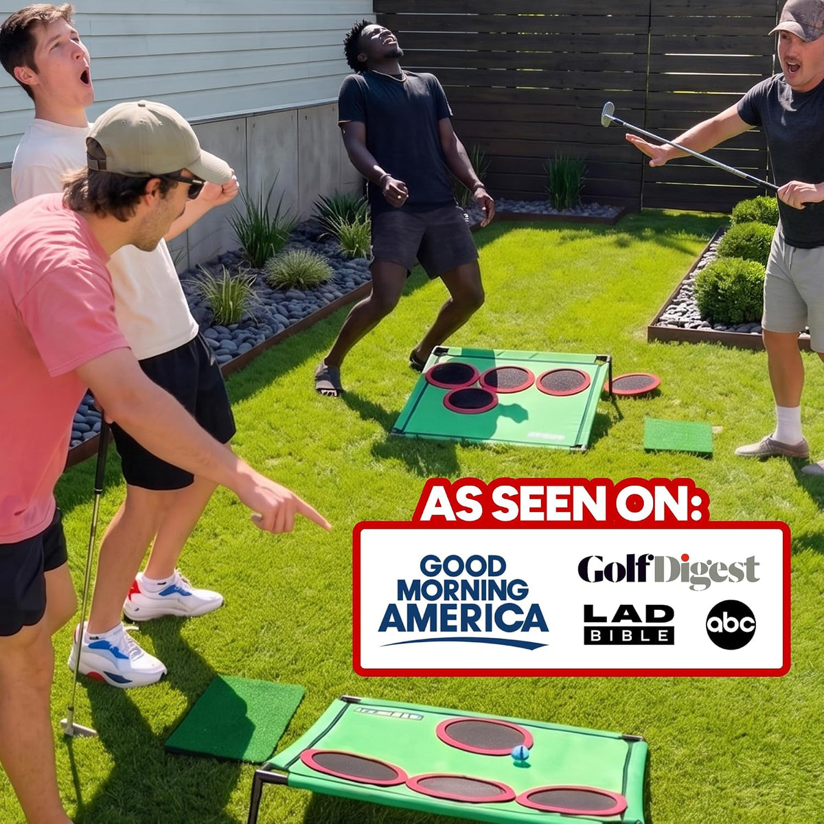 Golf Pong Chipping Game for Men Women Beginners and Kids 1 Board--Golf World-Golf World
