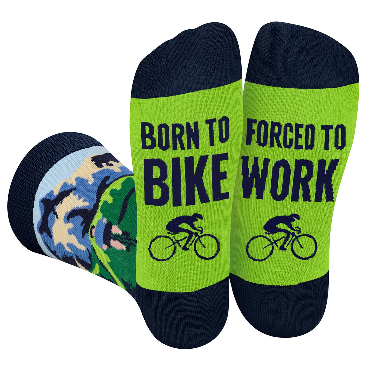 Funny Socks for Men Women - FORCED TO WORK Novelty Funky Socks Fun Gifts - Birthday Christmas Gifts for Men Teen Boys