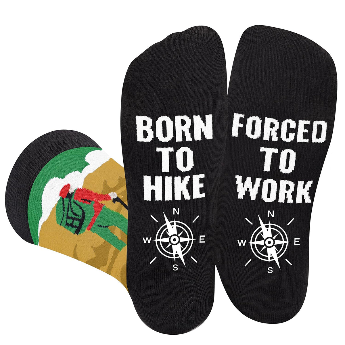 Funny Socks for Men Women - FORCED TO WORK Novelty Funky Socks Fun Gifts - Birthday Christmas Gifts for Men Teen Boys