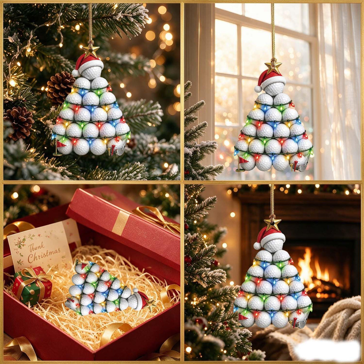 Golf Ball Christmas Ornament 2026, Golf Gift for Men & Women, Christmas Tree Decoration, Golfer Holiday Keepsake, Coach Gift