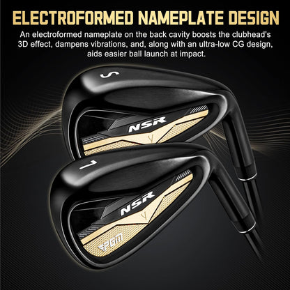 PGM NSR V Men’s Golf Iron Set,(5, 6, 7, 8, 9, PW, SW) Forged Irons,with Graphite Shafts for Right-Handed Golfers