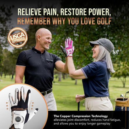 Copper Tech Men's Copper Compression Golf Gloves 2 Pack Left or Right Hand--Golf World-Golf World