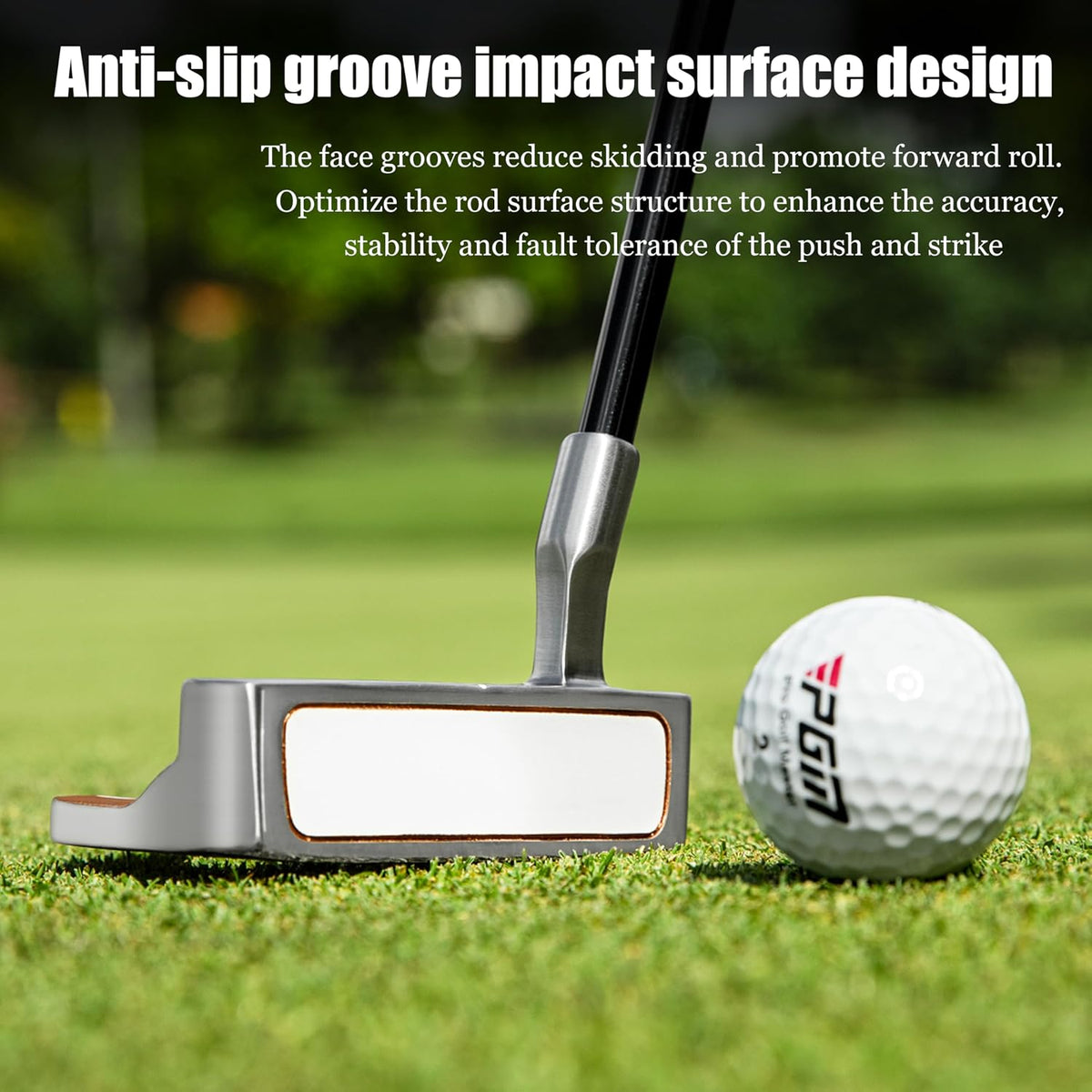 PGM Standing Golf Putter with Ball Pick-Up,for Men and Women，Ultra-Lightweight Graphite Shaft,Ultra Low Center of Gravity with Alignment Aid, Right-Handed & 34 inch